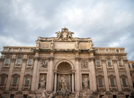 The Trevi Fountain in Rome Italyのeditorial素材