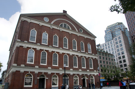 Faneuil Hall. Boston is the capital and largest city in Massachusetts, and is one of the oldest cities in the United States. The largest city in New England, Boston is regarded as the unofficial "Capital of New England" のeditorial素材