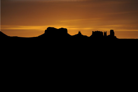 Buttes in Monument Valley, Navajo Tribal Lands Utahの写真素材