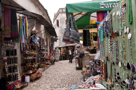 Mostar was named after  the bridge keepers (natively: mostari) who guarded the Stari Most (Old Bridge) over Neretva river. The Old Bridge is one of the cityのeditorial素材