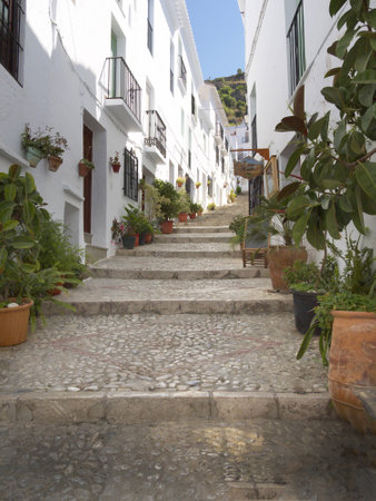 Frigiliana, one of the beautiful white villages of Andalucia in Spainのeditorial素材