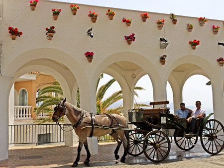 Nerja on the Costa del Sol in Andalucia Spainのeditorial素材