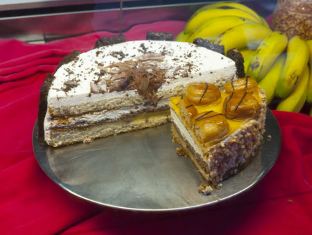 Cake in Puerto de la Cruz in Tenerife in the Canary Islands Spainのeditorial素材