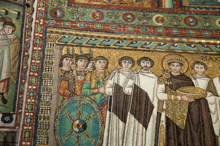 Famous 10th century Mosaics in Church in Ravenna Italyのeditorial素材
