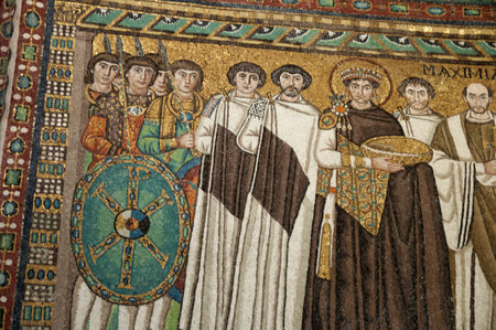 Famous 10th century Mosaics in Church in Ravenna Italyのeditorial素材