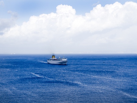 The Bay of Naples in Southern Italyの写真素材