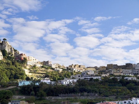 The isle of Capri in the Bay of Naples in Southern Italyの写真素材