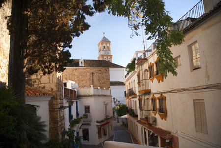 Street in the old town of Marbella Spain
