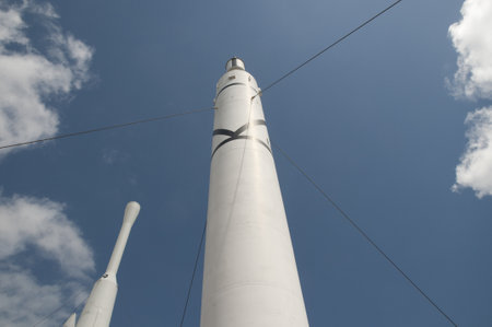 Space vehicles at Kennedy Space Centre at Cape Canavarel Floridaのeditorial素材