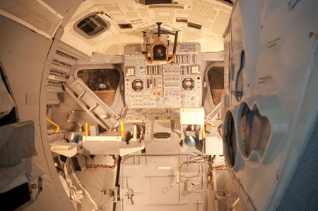 Space vehicles at Kennedy Space Centre at Cape Canavarel Floridaのeditorial素材