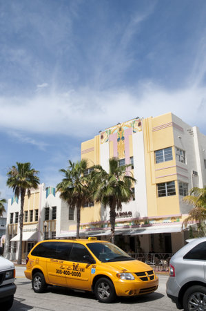 Art Deco Hotel on South Beach Miami Florida USAのeditorial素材
