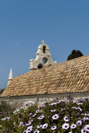 The monastery at Arkadi, site of a famous massacre in Crete Greeceのeditorial素材