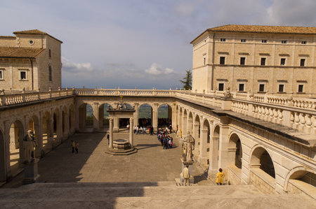 Monte Cassino Monastery was a battlefield in WW2 and was largely destroyed and has been rebuiltのeditorial素材