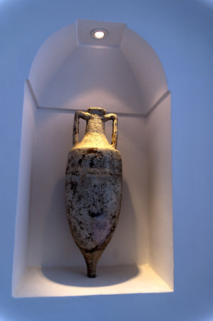 Antique Amphora formerly used for Oil or Wineのeditorial素材