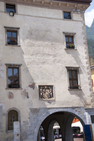 Riva del Garda is one of the lovely small towns on this lake in Northern Italy. Lake Garda is a popular European tourist destination situated near the Dolomites and Italian Alps.のeditorial素材