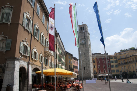 Riva del Garda on Lake Garda in the Italian Lake District in Italyのeditorial素材