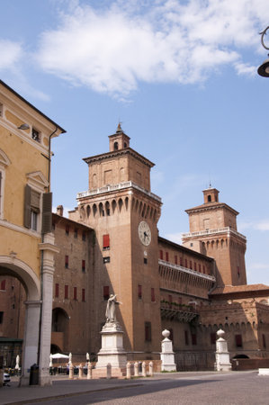 Castello Estense, the Castle in Ferrara Italyのeditorial素材