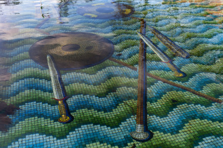 Pool in Garden of Remembrance in Dublin City Ireland