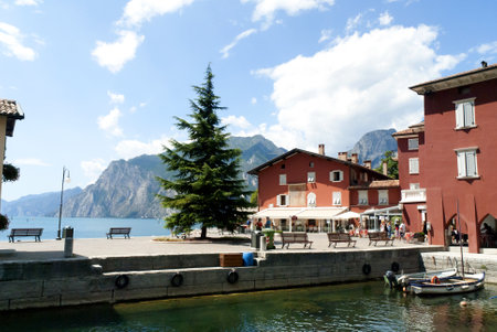 Torbole a Lovely Town on Lake Garda in Northern Italyのeditorial素材