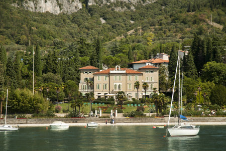 Garda Town on Lake Garda Italyのeditorial素材