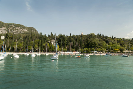 Garda Town on Lake Garda Italyのeditorial素材