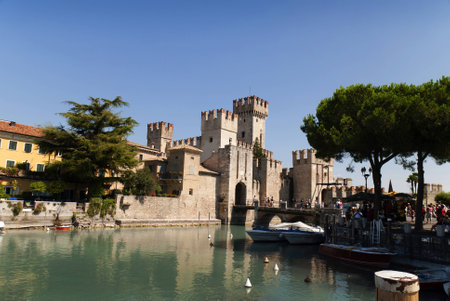 Sirmione is one of the lovely small towns on this lake in Northern Italy with a Snation situated near the Dolomites and Italian Alps.のeditorial素材