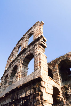 Roman Amphitheatre in Verona a city in Northern Italy which features in Shakespeareのeditorial素材