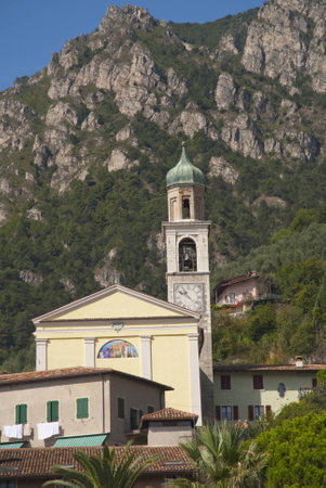 Limone is one of the lovely towns on this lake in Northern Italy. Lake Garda is a popular European tourist destination.のeditorial素材