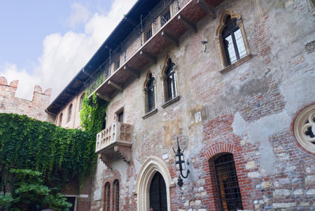 Juliet s Balcony in Verona  a city in Northern Italy which features in Shakespeareのeditorial素材