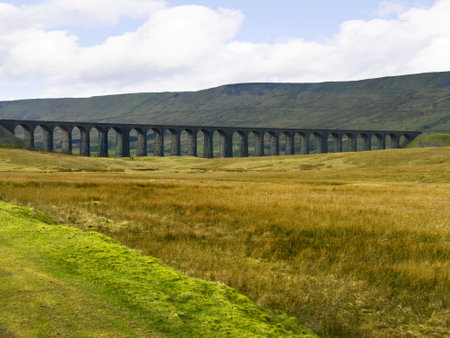 Ribblehead Viaduct on the Settle to Carlisle Railway in the Yorkshire Dales Englandのeditorial素材