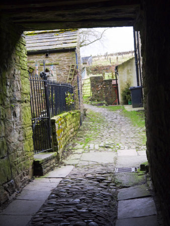 Village of Hawes in the Yorkshire Dales Englandのeditorial素材