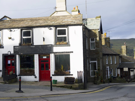 Village of Hawes in the Yorkshire Dales Englandのeditorial素材