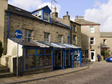 Village of Hawes in the Yorkshire Dales Englandのeditorial素材