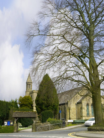 Settle Parish Church in North Yorkshire Englandのeditorial素材