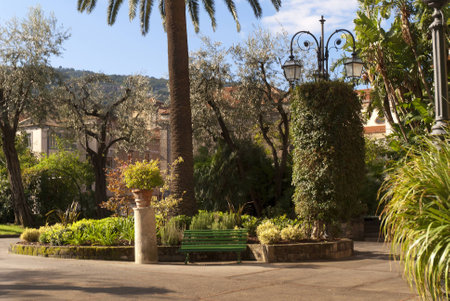 Beautiful Garden in Sorrento Italyのeditorial素材