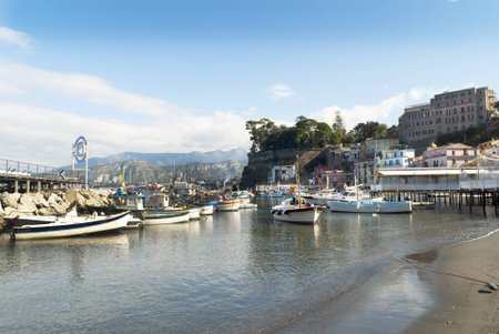 Marina Grande the old fishing port of Sorrento in Southern Italyのeditorial素材