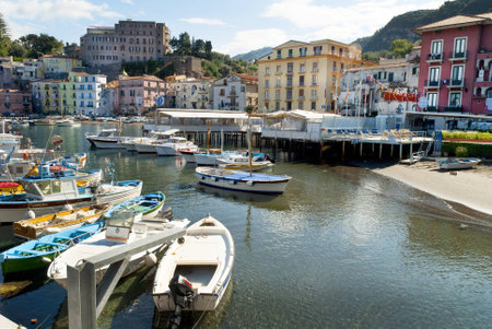 Cat in Marina Grande the old fishing port of Sorrento in Southern Italyのeditorial素材