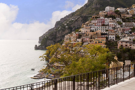 Positano on the Amalfi Coast in Campania Italyのeditorial素材