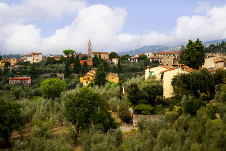 the Village of Settignano Tuscany Italyの写真素材