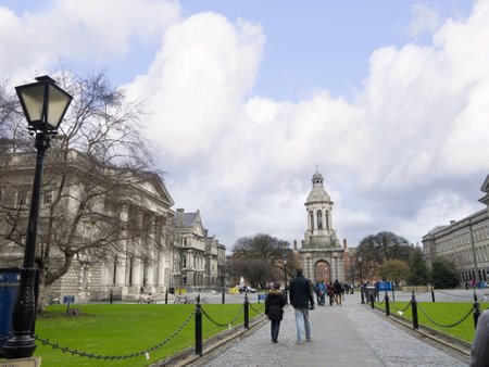 Trinity College the University in Dublin City Irelandのeditorial素材