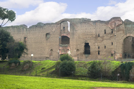 Baths of Caracalla in Rome Italyのeditorial素材