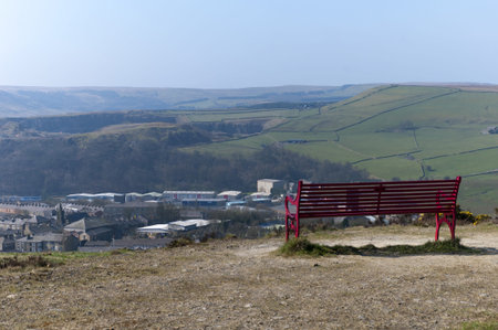 Lancashire Moors looking down on Mill Towns England