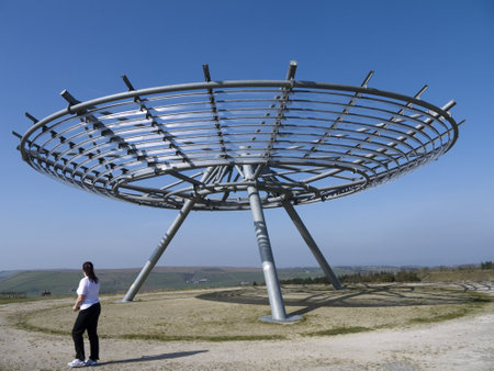 The Halo Public Art Installation on Lancashire Moors Rossendale Englandのeditorial素材