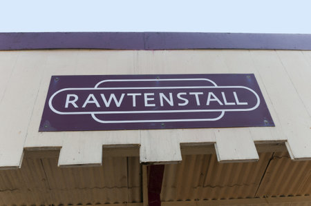 East Lancashire Steam Railway Station Terminus in Rawtenstall Englandのeditorial素材