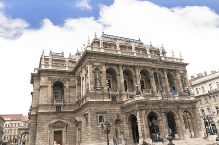 Hungarian State Opera House in Budapest Hungaryのeditorial素材