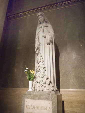 Statue of St Teresa in the Cathedral of St Stephan in Budapest Hungaryのeditorial素材