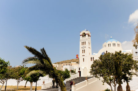 Church in the Village of Emporio on the island of Santorini Greece