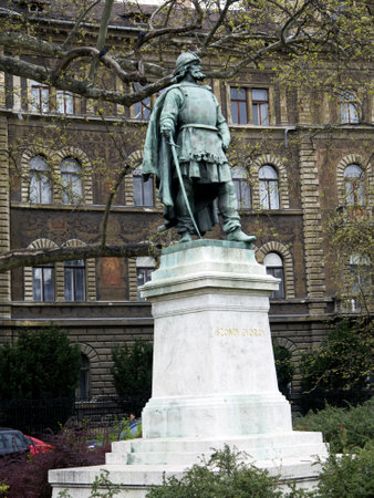 Statue of Hungarian Hero in Budapest Hungaryのeditorial素材