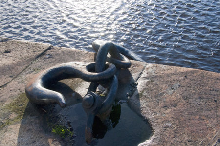 Giant Hook on the quayside in Dublin Irelandのeditorial素材