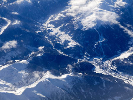 View over the Swiss Alpsの写真素材